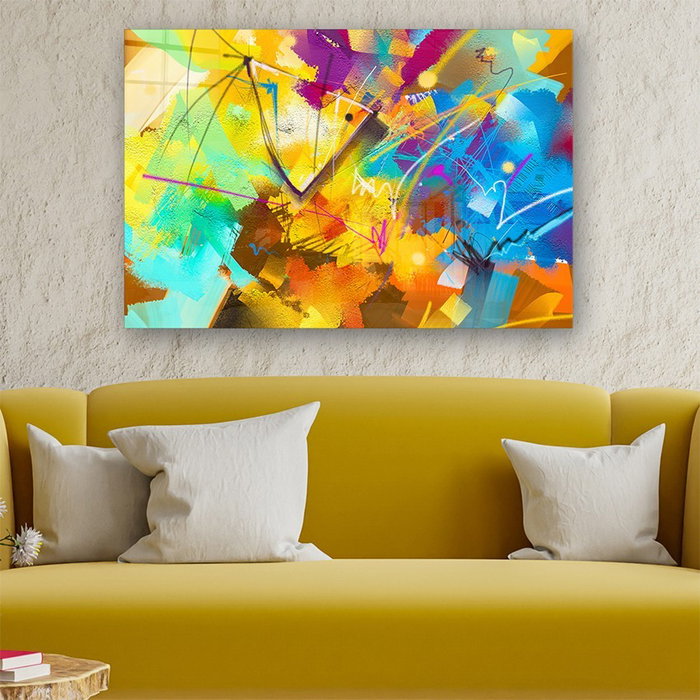Wallity Cuadro Decorativo de Cristal Templado Multicolor 50 x 70 cm